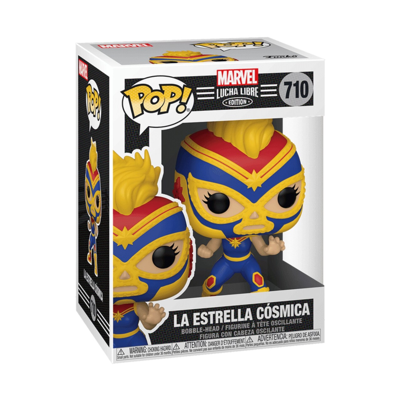 Marvel Lucha Libre La Estrella Cosmica Captain Marvel Funko Pop! Vinyl Figure #710